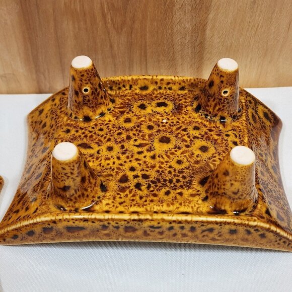 Partylite Global Inspirations Pillar Holder 6" ceramic sponge rest soap dish 2pc - Picture 7 of 12